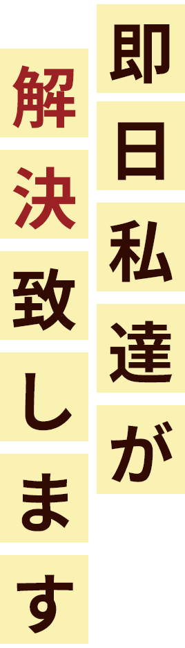 即日私が解決いたします